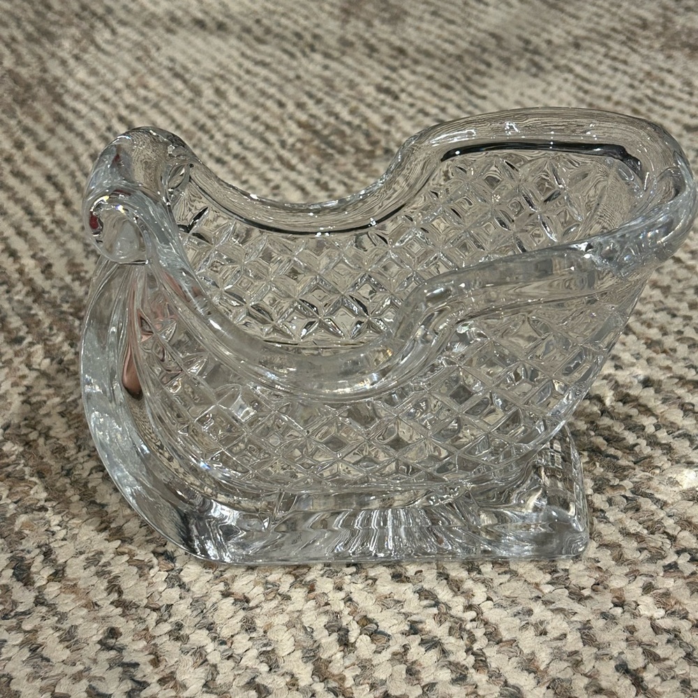 Crystal Clear Holiday Sleigh Decor